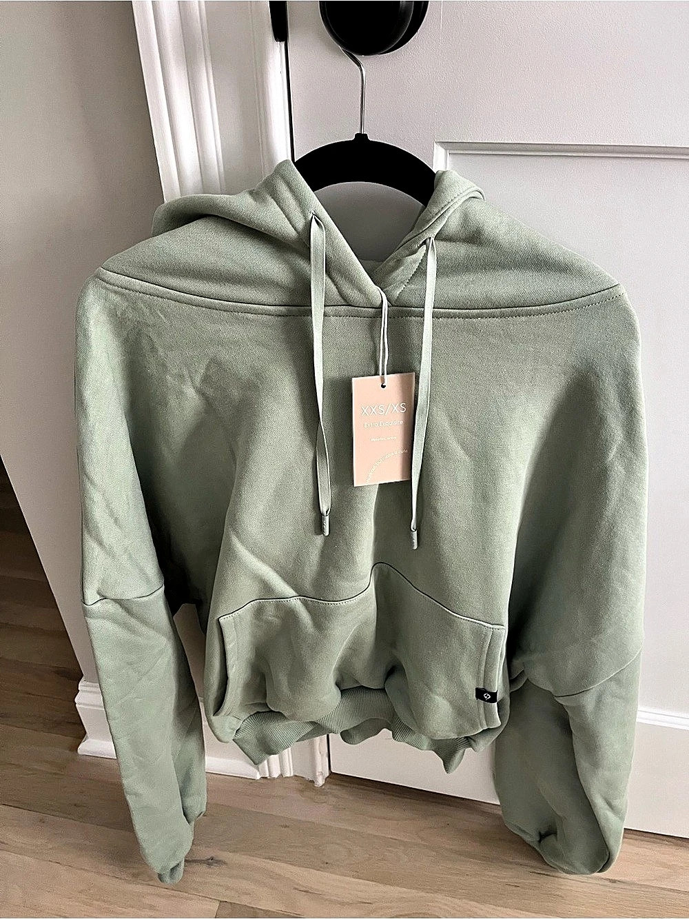 POPFLEX Extra Exquisite Cropped Hoodie in Green XXS/XS NWT